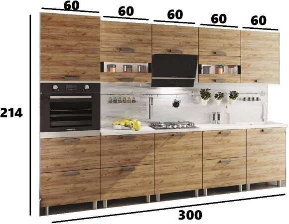 Модульная кухня Крафт. Комплект 4 Модульная кухня Крафт. Комплект 4