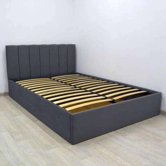 Мягкая кровать 160х200 Амелия (Редмисон) с основанием Темно-серый