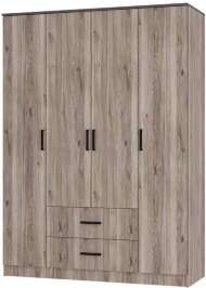 Шкаф 4-х створчатый Титан, Дуб смоки Шкаф 4-х створчатый Титан, Дуб смоки