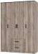 Шкаф 4-х створчатый Титан, Дуб смоки Шкаф 4-х створчатый Титан, Дуб смоки