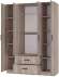 Шкаф 4-х створчатый Титан, Дуб смоки Шкаф 4-х створчатый Титан, Дуб смоки
