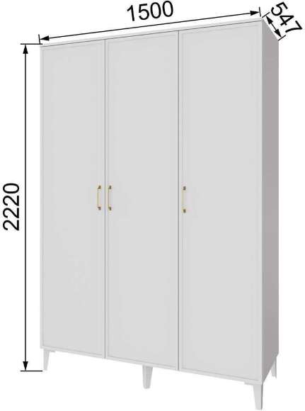 Шкаф трехстворчатый Толедо ТШ-23, Белый Шкаф трехстворчатый Толедо ТШ-23, Белый