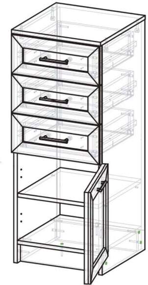 Бэль Комод узкий Слоновая кость