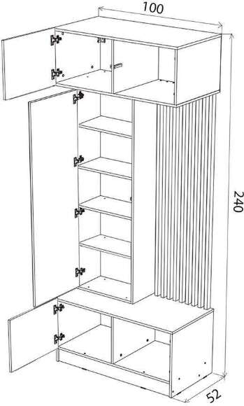 Мни-прихожая Роджина (Графит) Мни-прихожая Роджина (Графит)