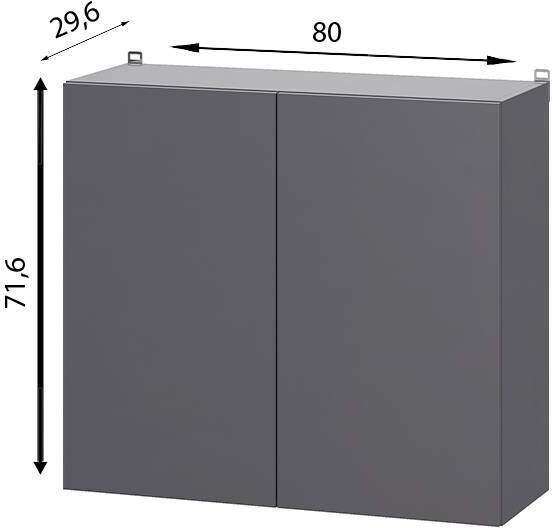 Шкаф навесной Денвер Ш 800, Графит Шкаф навесной Денвер Ш 800, Графит