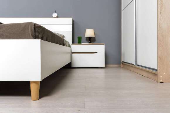 Тумба прикроватная Муссон 16.03, Белый шагрень, Дуб эндгрейн