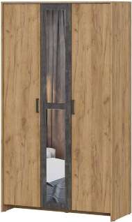 МСП 1 шкаф трехстворчатый / Дуб Золотой/Камень темный