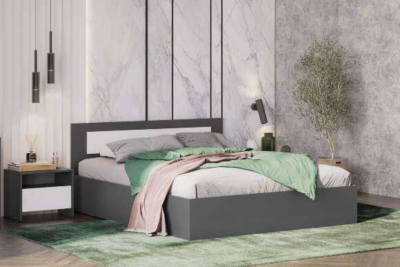 Спальня Дольче. Графит, Белый. Комплект Спальня Дольче. Графит, Белый. Комплект