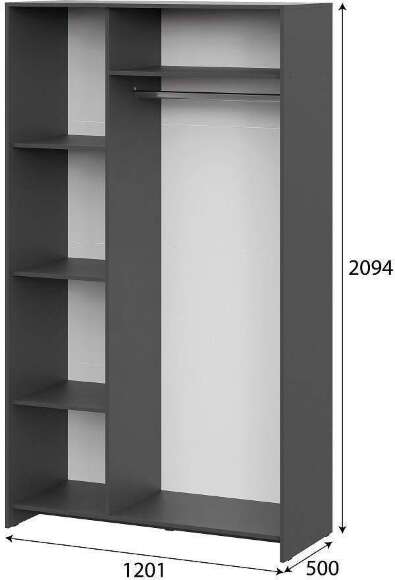 Спальня Дольче. Графит, Белый. Комплект Спальня Дольче. Графит, Белый. Комплект