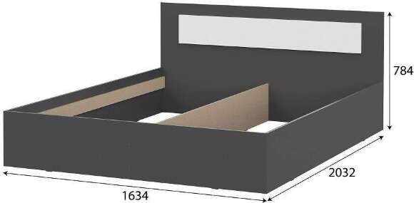 Спальня Дольче. Графит, Белый. Комплект Спальня Дольче. Графит, Белый. Комплект