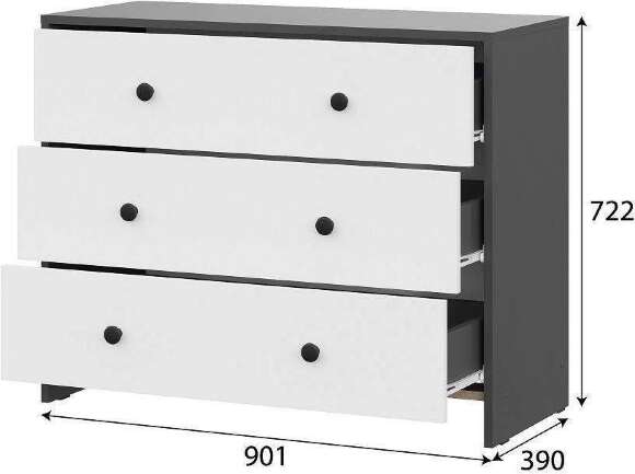 Спальня Дольче. Графит, Белый. Комплект Спальня Дольче. Графит, Белый. Комплект