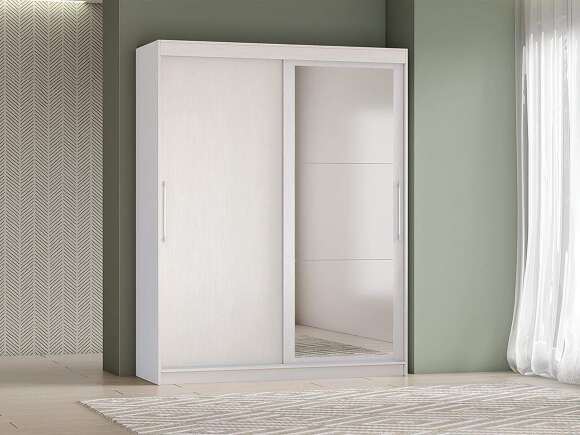 Шкаф-купе арт. 007 1,7 м зеркало / Ясень анкор светлый