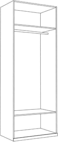 Шкаф для одежды Валенсия 13.329, Белый шагрень