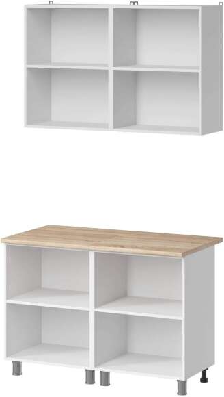 МК Аленушка 1,2м Орешник Матовая Мята,скоба черный,сонома