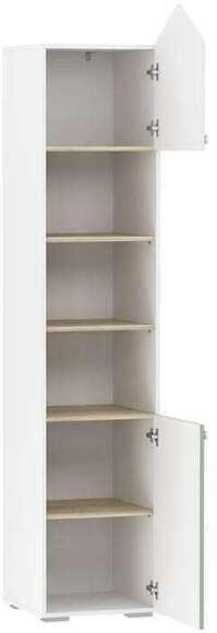 НМ 041.44 шкаф для книг Банни правый белый/дуб сонома/макарун