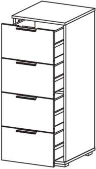 Харди комод узкий Дуб Делано Темный / Грин софт Харди комод узкий Дуб Делано Темный / Грин софт
