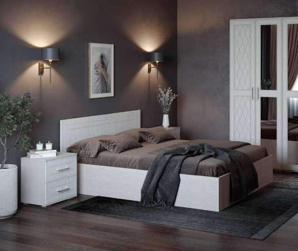 Кровать 140х200  Британика с настилом ЛДСП