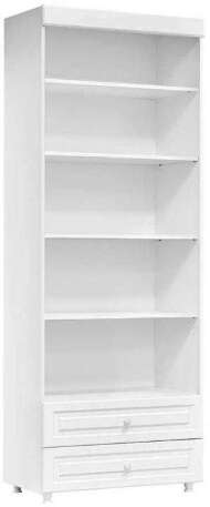 Шкаф-стеллаж с ящиками (гл.410) Афина АФ-51 белое дерево
