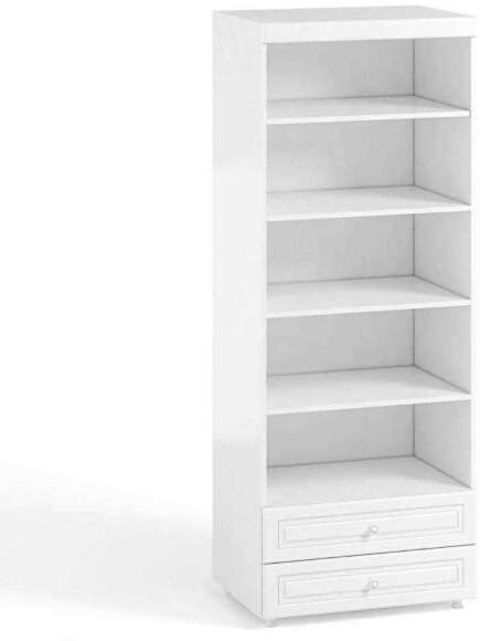 Шкаф-стеллаж с ящиками (гл.410) Афина АФ-51 белое дерево