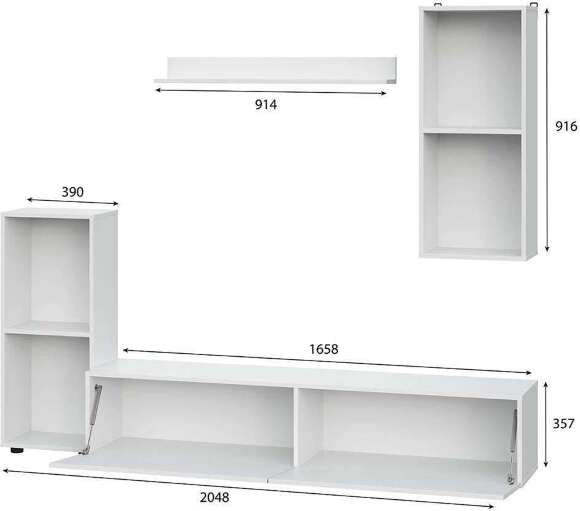 Гостиная МГС 10, белый текстурный Гостиная МГС 10, белый текстурный