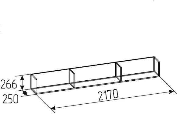 Полка навесная Аурелио 96, Блэквуд Сатиновый - Белый Полка навесная Аурелио 96, Блэквуд Сатиновый - Белый