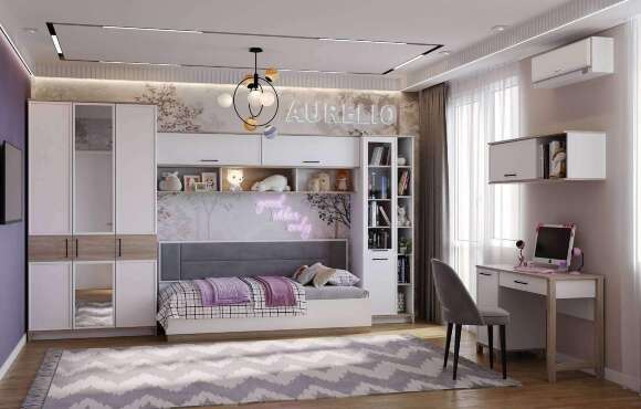 Полка навесная Аурелио 96, Блэквуд Сатиновый - Белый Полка навесная Аурелио 96, Блэквуд Сатиновый - Белый