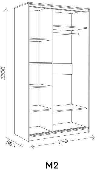 Шкаф-купе Агата М2 (Комфорт-S) Шкаф-купе Агата М2 (Комфорт-S)