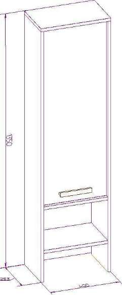 Шкаф-надстройка над столом Nature 93 Глазов-мебель