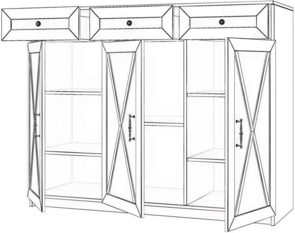 Бэль Комод широкий Слоновая кость