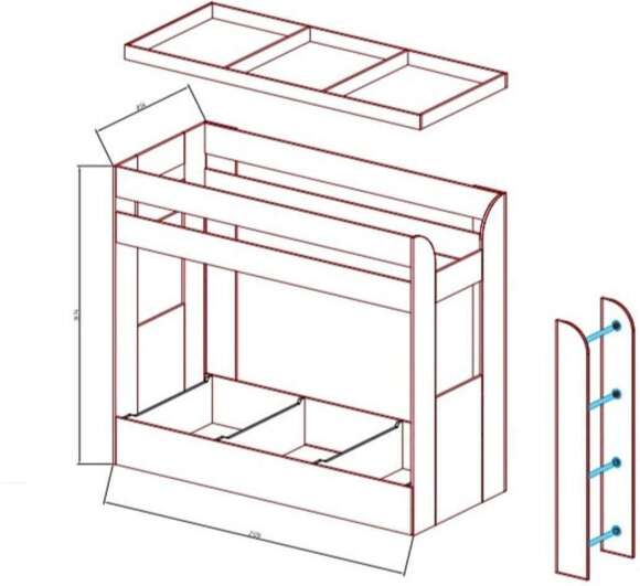 Карамель 75 кровать-диван Ясень Шимо Темный / Светлый / Ткань Саванна
