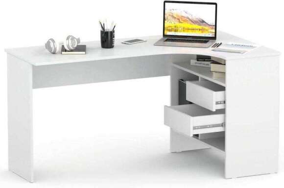 Письменный Стол СПМ-25 Правый Белый