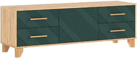 Ирис Тумба ТВ (1500) (Браш Мени Грин, Дуб Крафт)