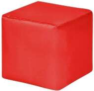 Пуф Куб оксфорд красный