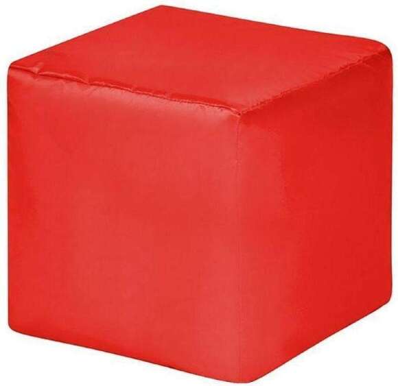 Пуф Куб оксфорд красный