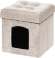 Пуф складной для животных велюр Светло-бежевый