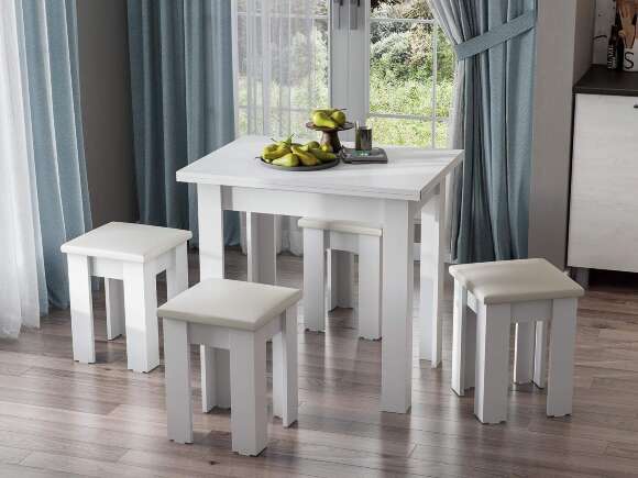 СО 3 стол обеденный раскладной Белый