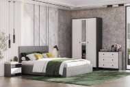 Спальня Дольче. Графит, Белый. Комплект 2 Спальня Дольче. Графит, Белый. Комплект 2