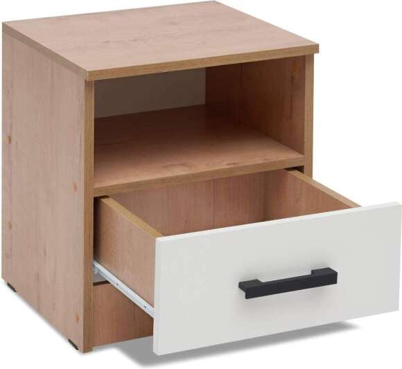 Тумба прикроватная Эко дуб вотан / белый