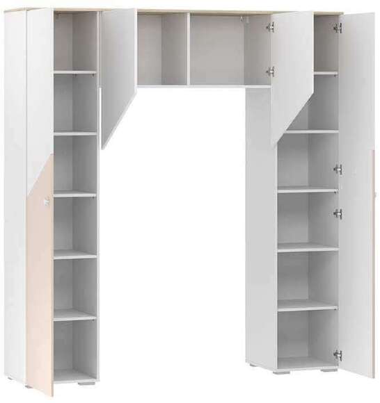 НМ 041.45 шкаф комбинированный Банни белый/дуб сонома/бисквит