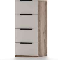 Харди комод узкий Дуб Делано Темный / Супермат Джелато Харди комод узкий Дуб Делано Темный / Супермат Джелато