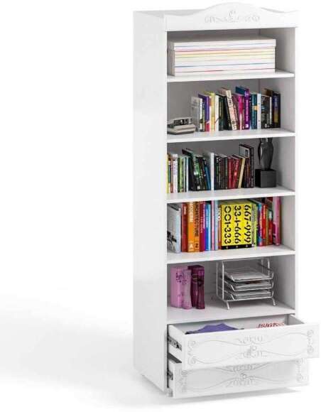 Шкаф-стеллаж с ящиками (гл.410) Италия ИТ-51 белое дерево Шкаф-стеллаж с ящиками (гл.410) Италия ИТ-51 белое дерево