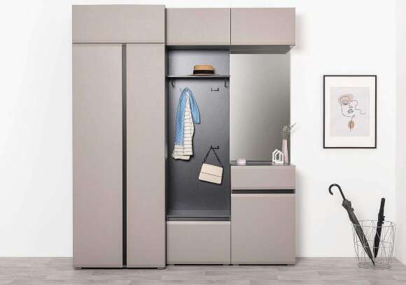 Сидней прихожая комплект 3 Антрацит / Капучино Сидней прихожая комплект 3 Антрацит / Капучино