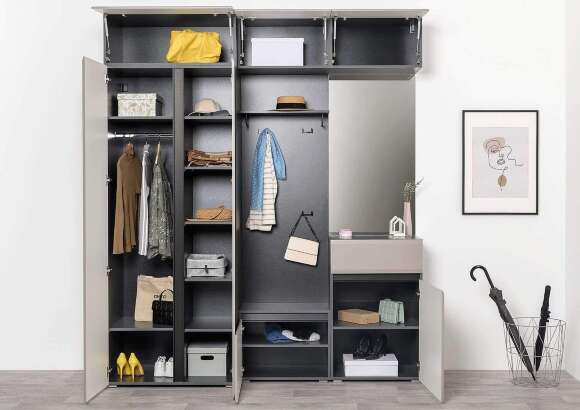 Сидней прихожая комплект 3 Антрацит / Капучино Сидней прихожая комплект 3 Антрацит / Капучино