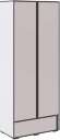Шкаф Асцелла, Белый, Графит серый Шкаф Асцелла, Белый, Графит серый