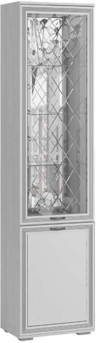 Шкаф-пенал с витриной Ливорно  ЛШ-4 (Домани) Ясень Анкор светлый Шкаф-пенал с витриной Ливорно  ЛШ-4 (Домани) Ясень Анкор светлый