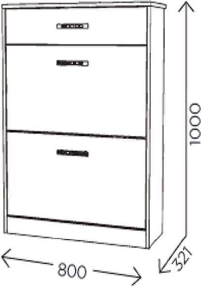 Ева 3 М4 Обувница Таксония темная