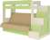 Карамель 75-01 Кровать-чердак Зеленый / Бодега светлый / Велюр Бежевый Карамель 75-01 Кровать-чердак Зеленый / Бодега светлый / Велюр Бежевый