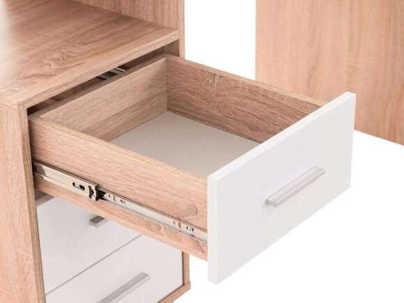 Стол компьютерный КСТ-16 Дуб Сонома / Белый