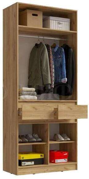 Шкаф 2-дверный Роджина (Графит)