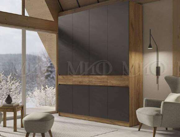 Шкаф 2-дверный Роджина (Графит)